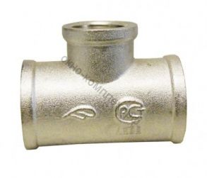 Тройник 3/4" ВН/ВН/ВН никель