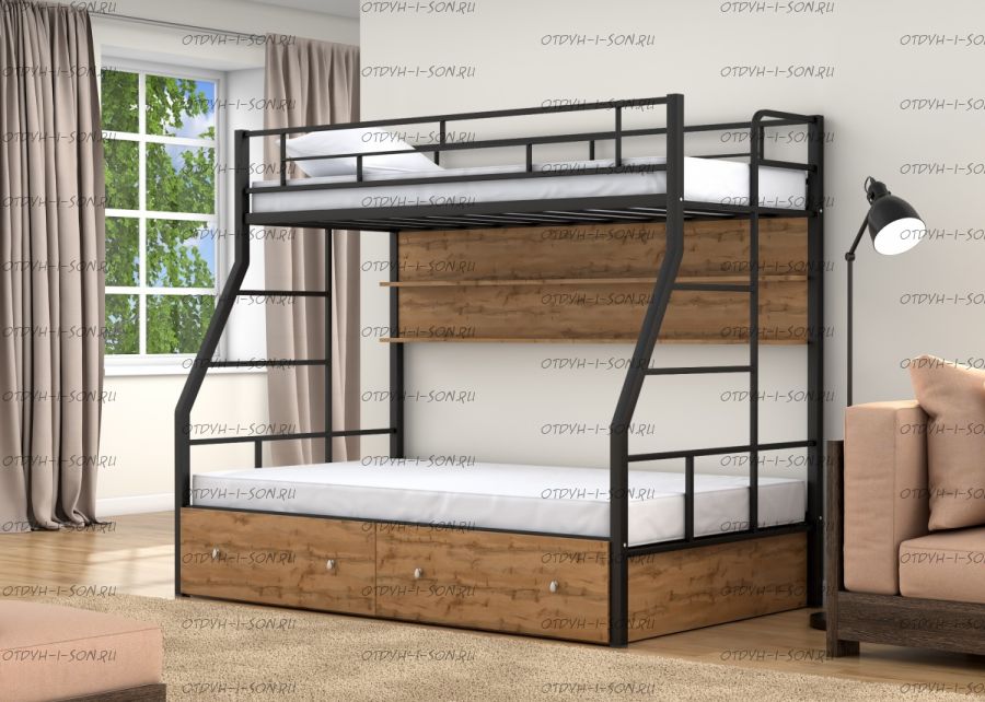 Кровать двухъярусная Раута Твист +ЯП Лофт