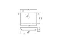 Накладная раковина Hatria Grandangolo 75 75х50 схема 4