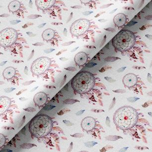 Лен 180 гр. - Ловцы снов на белом 50х37 limit