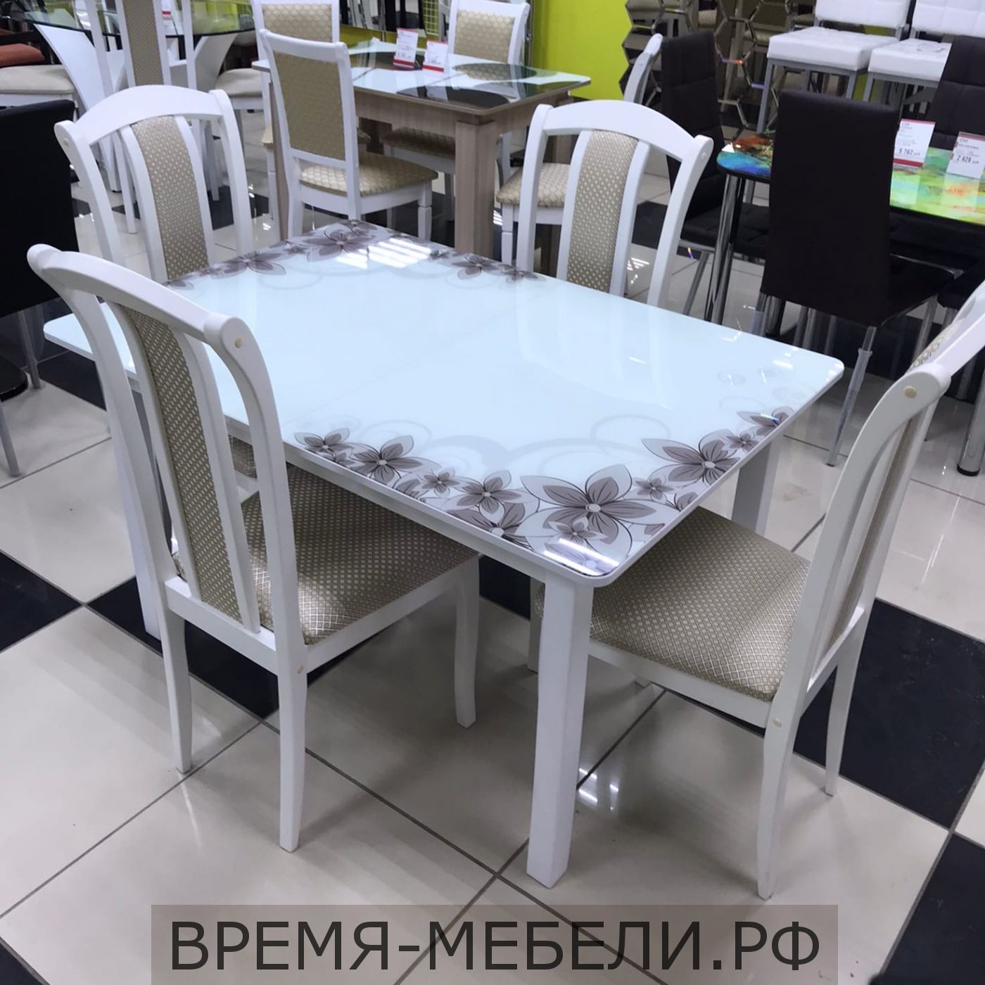 Стол кухонный "Классик" раздвижной стекло