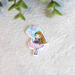 Кабошон-вырубка акриловый "Принцесса" 2,7*3,7 см - 2 шт