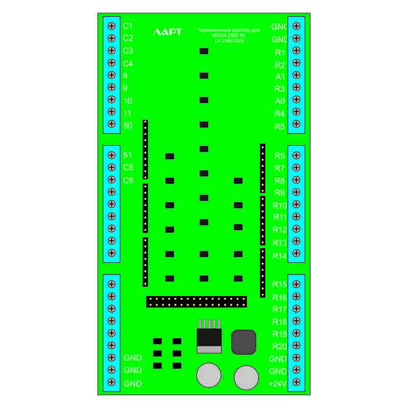 Терминальный адаптер для Mega2560 LA 2560-22/6