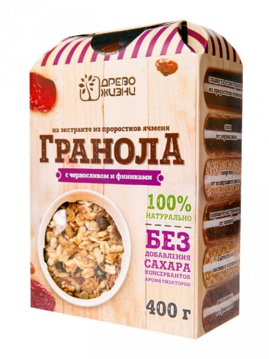 ГРАНОЛА с черносливом и финиками 400гр
