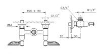 Смеситель в элегантном исполнении Nicolazzi Liberty 1025 для душа схема 1