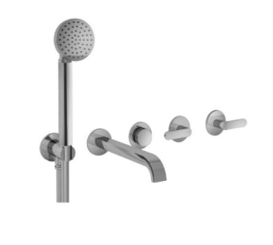 Изображение Встраиваемый смеситель для душа и ванны Fantini Icona Deco 53 02 R119B с изливом и лейкой