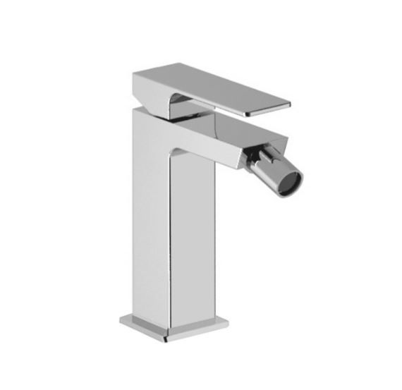 Изображение Смеситель для биде Fantini Mint 34 02 F008F с донным клапаном цвет нержавеющая сталь/хром/черный