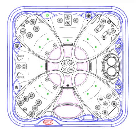 СПА бассейн на металлическом каркасе Hydropool Serenity 6800 217х217 ФОТО