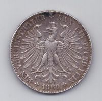 1 талер 1860 года Франкфурт