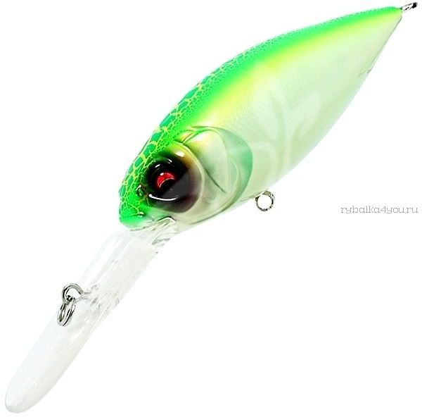 Воблер Megabass Deep-X 300 75 мм / 21 гр / Заглубление: 4,6 - 5,2 м / цвет: Crack Lime Chart (JP)