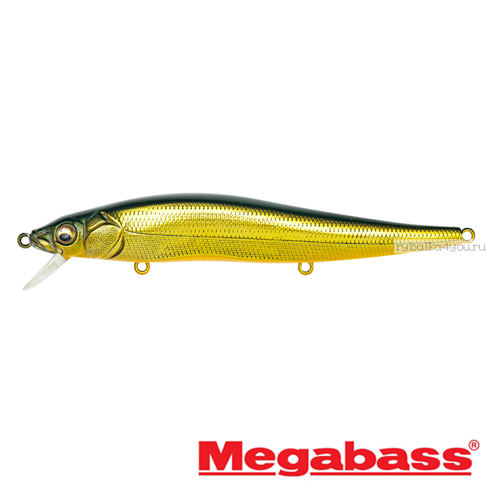 Воблер Megabass Vision Oneten Square Bill 110 мм / 13,2 гр / Заглубление: 0,3 - 1,2 м / цвет: M Champagne Kinkuro II