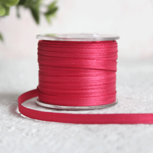 Шелковая лента MAJESTIK винная №186, 4 мм., искусственная