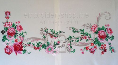 [Машинная вышивка] Цветы 'Нежность' flw0071_5parts [Embroidery shop]