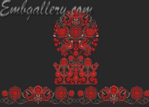 [Машинная вышивка] Дизайн для свадебного рушника «Весна - красна» (Embgallery)