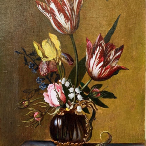 [Школа живописи маслом] Натюрморт с тюльпаном Бальтазара ван дер Аст (Надежда Ильина)