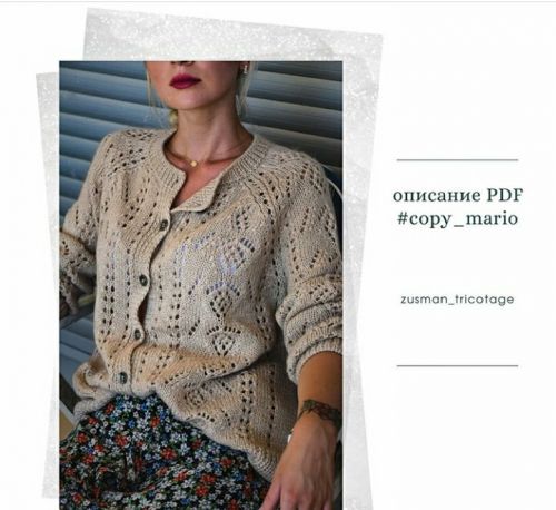[Вязание] Кофточка «Copy_mario» (zusman_tricotage)