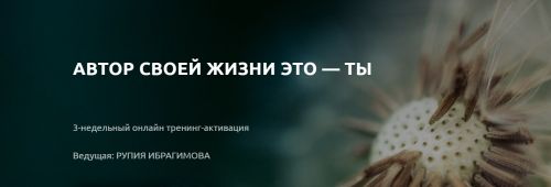 Автор своей жизни это - ты. Пакет Стандарт (Рупия Ибрагимова)