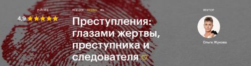 [Level One] Преступления: глазами жертвы, преступника и следователя (Ольга Жукова)