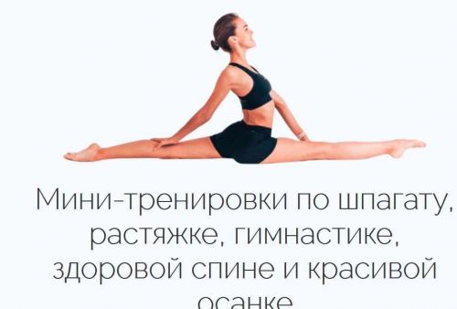 Мини-тренировки по шпагату, растяжке, гимнастике, здоровой спине и красивой осанке (Дарья Мороз)