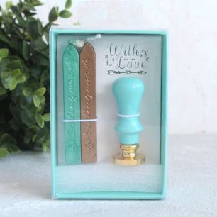 Набор для печати: Свечи и штамп с мятной рукояткой