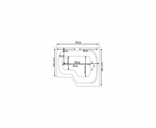 FORMİNA banyo | TAHİTİ | Xüsusi akril vanna | 60x80x170 - Santexnika Shop