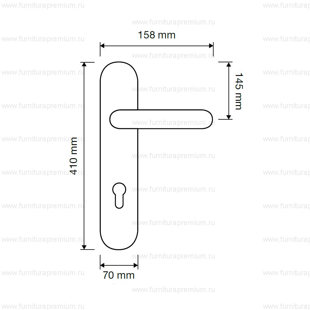 Ручка на планке Linea Cali Aisha 1651 PL