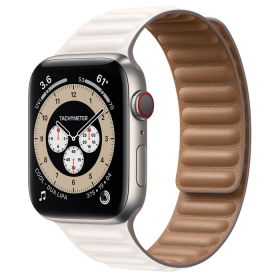 Ремешок Apple Watch Series 6 Chalk Leather Link (для корпуса 44/45 мм)