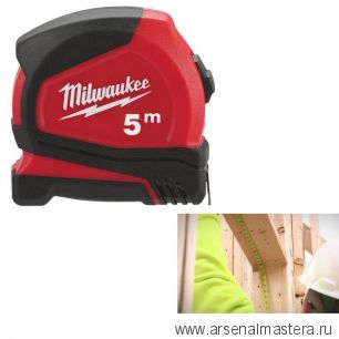 Рулетка 5 м / 25 мм компактная Pro Compact C5 / 25 MILWAUKEE 4932459593