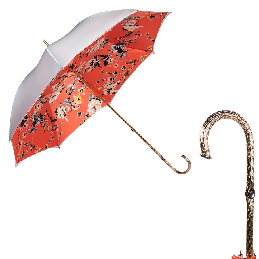 Зонт-трость Pasotti Grigio Ticolori Coral Oro