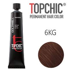 Goldwell Topchic 6KG - Стойкая краска для волос - Медный золотистый темный русый 60 мл.