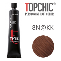 Goldwell Topchic 8N@KK - Стойкая краска для волос Светлый блонд с интенсивно-медным сиянием 60 мл.