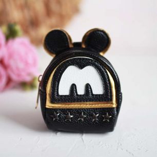 Рюкзак для куклы, Пять звезд, черный, 10 см.