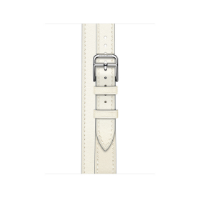 Ремешок Apple Watch Hermès Blanc Swift Leather Attelage Double Tour из кожи (для корпуса 40/41 мм)