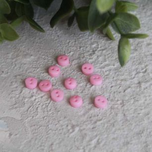 Набор мини пуговиц для творчества, Нежно-розовые, 20 шт. 5 мм.