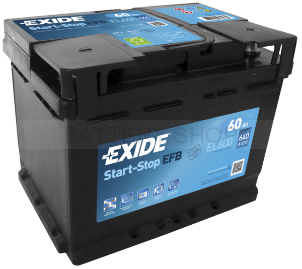 Exide Start-Stop EFB 60 Ah 640 A EL600