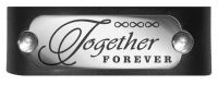 Браслет  "Вместе навсегда", натуральная кожа, сталь