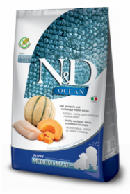 N&D Ocean Cod Pumpkin & Cantalupe melon Puppi medium&maxi (Треска, тыква и дыня для щенков средних и крупных пород)