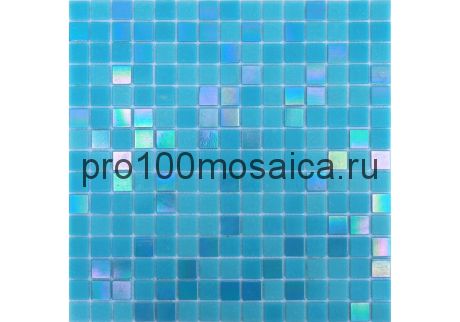 DORI BLUE Плитка мозаика для бассейнов синяя голубая чип 20*20 стекло CLASSIC, 327*327*4мм (ORRO Mosaic)