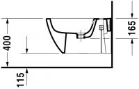 Биде Duravit напольное Happy D.2 225815 схема 4