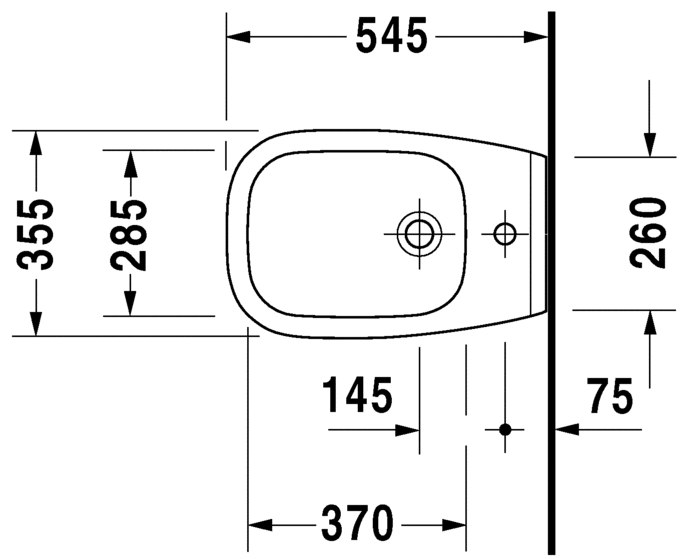 Биде Duravit подвесное D-Code 225715 ФОТО