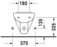 Биде Duravit подвесное D-Code 223715 схема 3