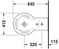 Биде Duravit напольное Starck 1 027410 схема 1