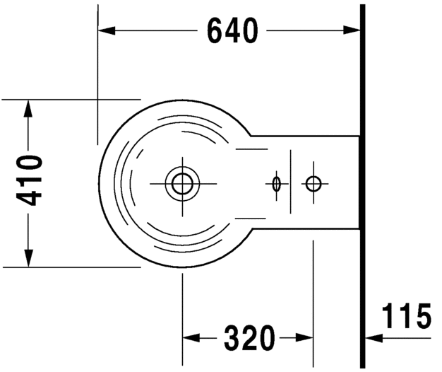 Биде Duravit напольное Starck 1 027410 схема 1