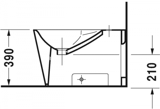 Биде Duravit напольное Starck 1 027410 схема 2