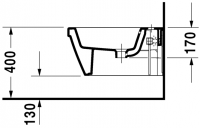 Биде Duravit подвесное 2nd floor 225415 схема 2