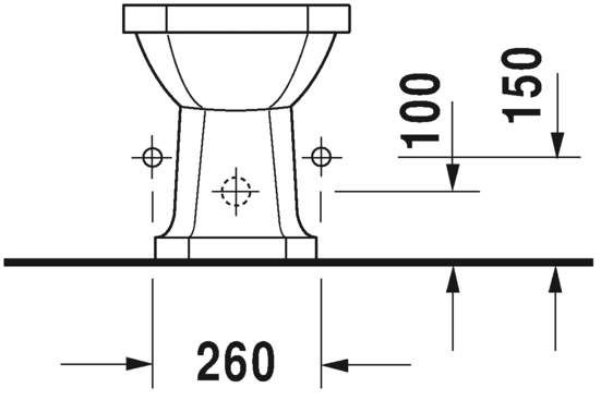Биде Duravit напольное серия 1930 026710 схема 3