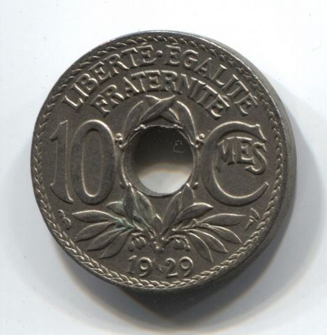 10 сантимов 1929 Франция XF+