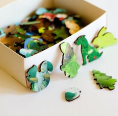 Деревянный пазл Маша и медведь