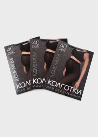 Колготки "40 den" для беременных; черный  Артикул 120051