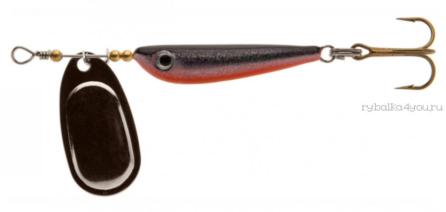 Блесна WAKE SPINNER AURA MINNOW 6г/ Цвет: BLACK SILVER